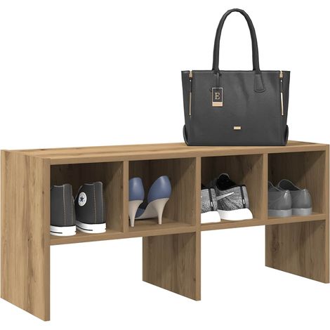 Schuhregal Stapelbar Artisan-Eiche 89,5x30x40 cm