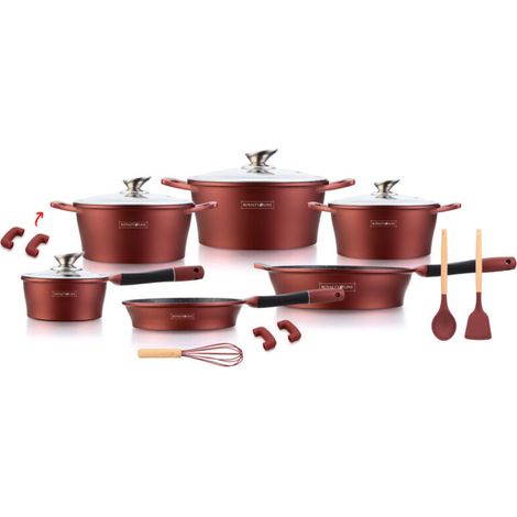 Batterie de Cuisine D'extérieur en Fonte Fine, 13 Pièces, Casseroles et Spatules, Poêles à Soupe Antiadhésives, Marmites à Lait, Poêles à Frire, Marmites en Pierre, Plusieurs Pièces