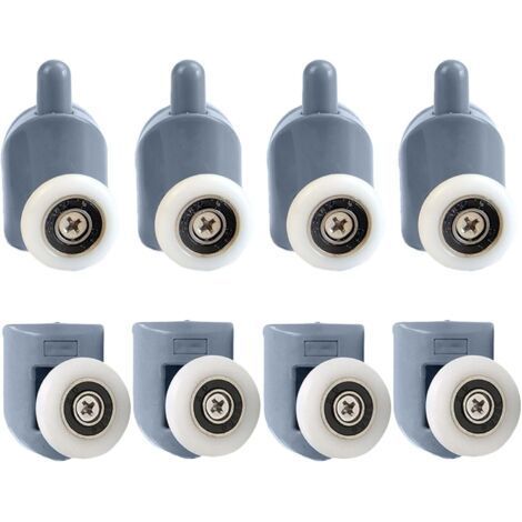 Sliding Shower Door Caster 8 Pieces Shower Door Rollers Shower Door Casters 23mm Sliding Door for Bathroom Shower Door (Upper and Lower) (1/5)