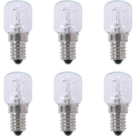 6 ampoules halogènes E14 haute température 500 degrés 25 W pour four à bulles (1/5)