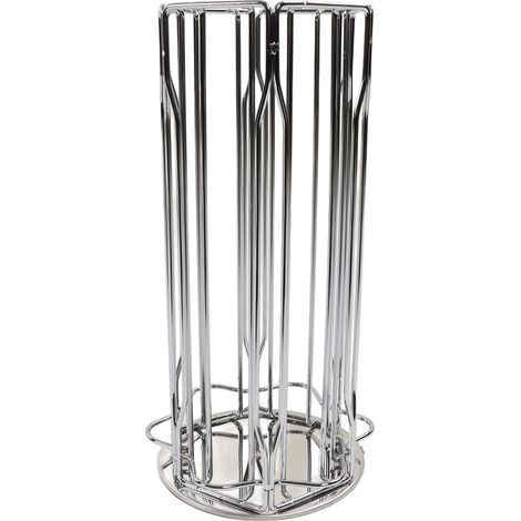 Support à capsules de café pour 30 capsules, support tournant silencieux à 360 degrés, couleur argent (1/5)