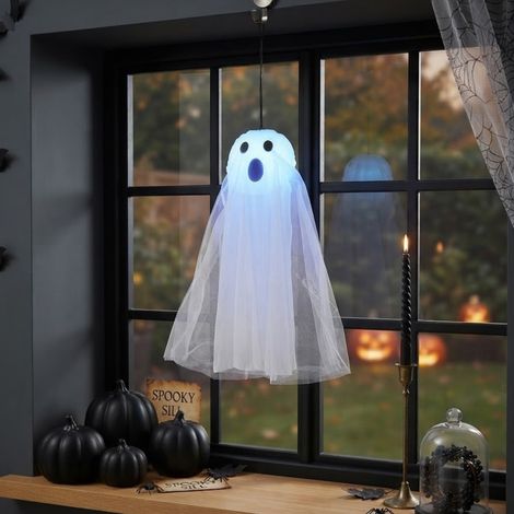 Hanging Light Up Spooky Ghost Decor (1/2)