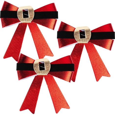 Weihnachtsdeko-Schleife 10x10 cm 3 St.