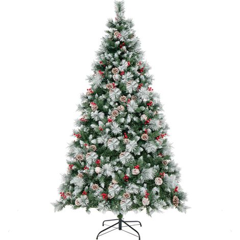 Albero di Natale pre-illuminato 215cm con luci LED e aghi di pino (1/5)