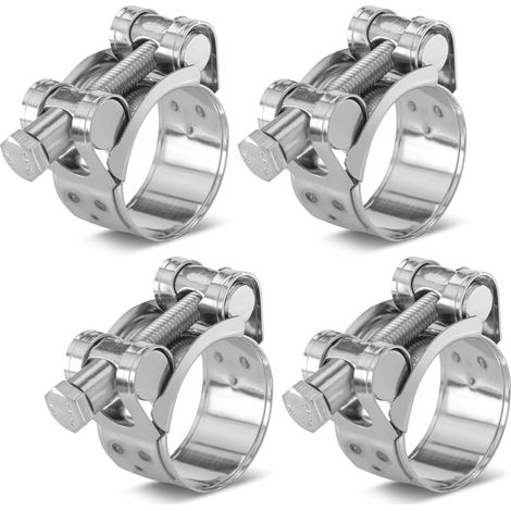 2 Pièces Colliers de Serrage à Boulon en T en Acier Inoxydable, Plage de Serrage 29-31mm, Largeur 20mm