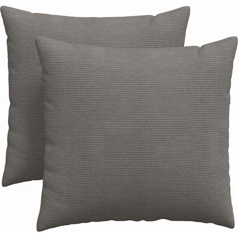Maison Exclusive - Sofakissen 2 Stück Hellgrau 45 x 45 cm Cordsto