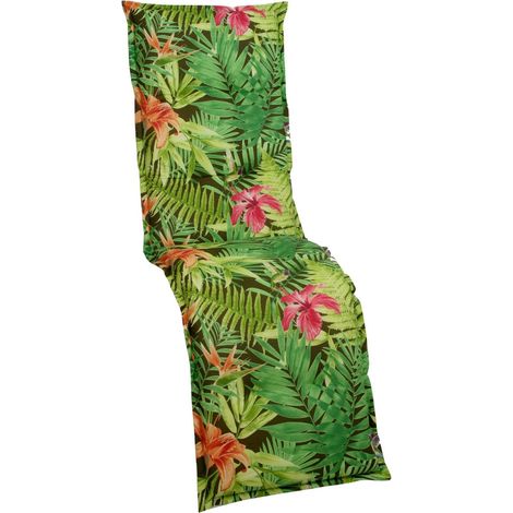 GO-DE Liegenauflage 170 x 50 x 8 cm Dschungel Auflage Polster Kissen Liegestuhl