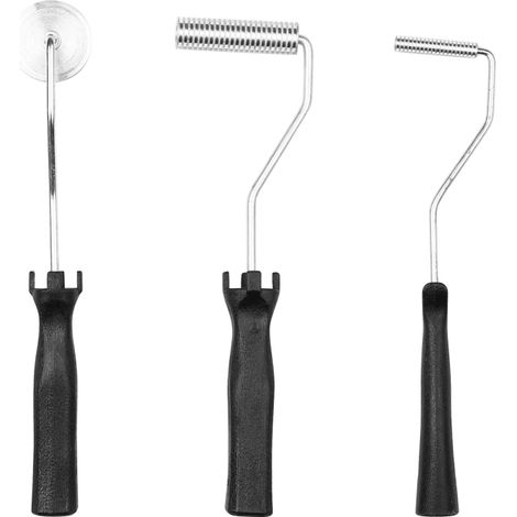 Kit de 3 outils à rouleau en fibre de verre, comprenant un rouleau à bulles pour la stratification et la peinture, idéal pour les moules en résine pour baignoire, douche et FRP.