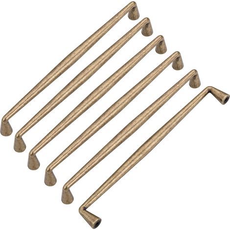 poignee de meuble cuisine 192mm, 6 pièce poignées de placard de cuisine en laiton antique,poignée de meuble Vintage, poignées de tiroir de cuisine (Cuivre antique) (1/5)