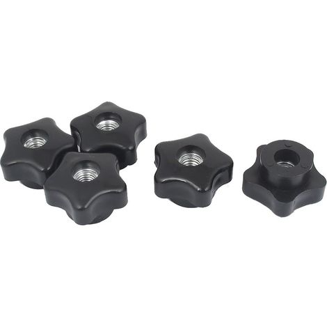 5Stk M10 x 39mm Kunststoff Sterngriffschraube Typ Klemmknopf Griff Schwarz de