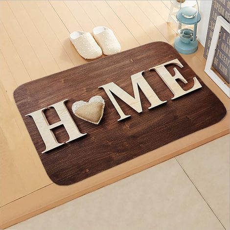 Tapis De Sol - Tapis Antidérapant En Velours De Flanelle - Pour Entrée Cuisine Salle De Séjour Chambre 40 X 60 Cm (1/5)