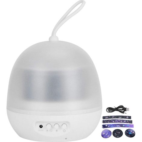 Lampe de projecteur chambre d'enfant USB d'étoiles alimentée par batterie veilleuse cadeaux pour enfants (blanc) (1/5)