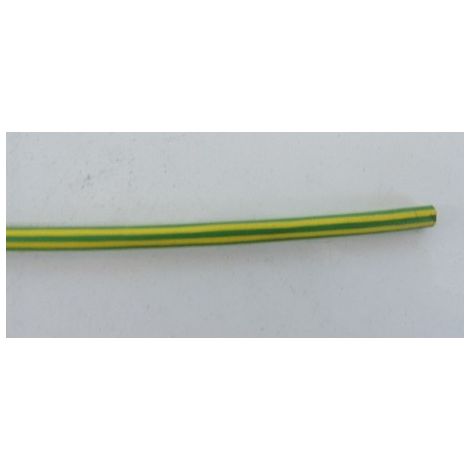 Gaine thermorétractable vert/jaune rétreint 2/1 de 3.2mm à 1.6mm paroi mince longueur 1m (136032-1) CGPT TYCO 616300