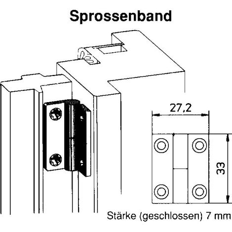 MACO Sprossenband für Sprossenrahmen, links, Kunststoff weiß (11473)