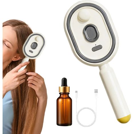 Brosse À Vapeur Électrique Pour Cheveux 2 En 1 Brosse Lissante Vapeur Avec Huile Et Verre Doseur, Pour Des Cheveux Épais Raides Ondulés Bouclés Lissage Maison Quotidiens Voyage Filles Femmes (1/5)
