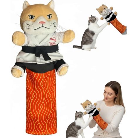 Katzen-Karatehandschuh – Interaktive Handpuppe, weiches und sicheres Katzen-Wrestling-Spielzeug (1/5)
