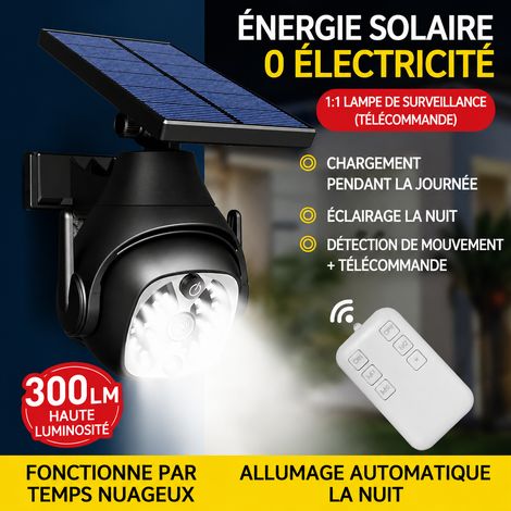 Applique murale solaire LED extérieure K23 panneau rotatif avec détecteur et télécommande k23 réf 4504 15,3 × 12,5 × 17,2 cm 425 g – Livraison gratuite