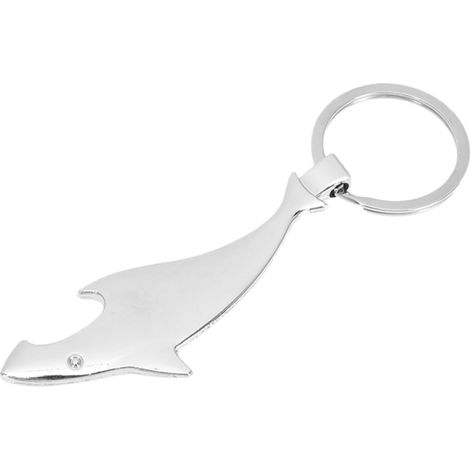 1 Ouvre-bouteille, Acier inoxydable, Design requin plat, Porte-clés compact, Pour barman et extérieur (1/5)