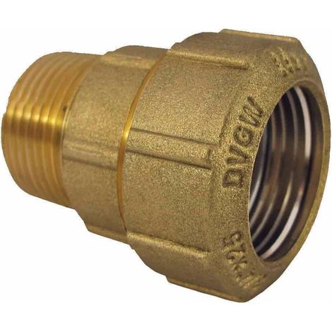 PE Rohr Verschraubung 40mm, Messing, Kupplung AG 1 1/4", Trinkwassergeeignet