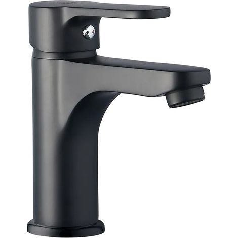 Miscelatore lavabo nero opaco in ottone serie Paco (1/2)