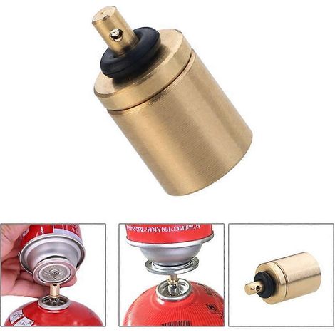 Lot de 5 adaptateurs de recharge de gaz pour réchaud de randonnée, compatibles avec les cartouches de butane. (1/4)