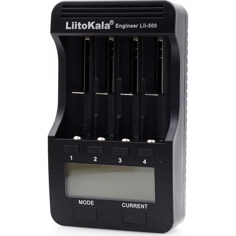 GROOFOO LiitoKala Lii-500 4 Slots Smart Intelligent Battery Charger Kit for 3.7V Li-ion & 1.2V Ni-MH Rechargeable Battery LCD Display (1/5)