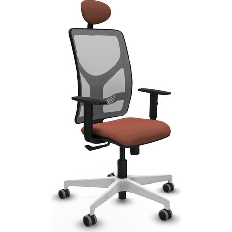 Sedia da ufficio piqueras y crespo Motilla grigio rete base bianca (1/2)