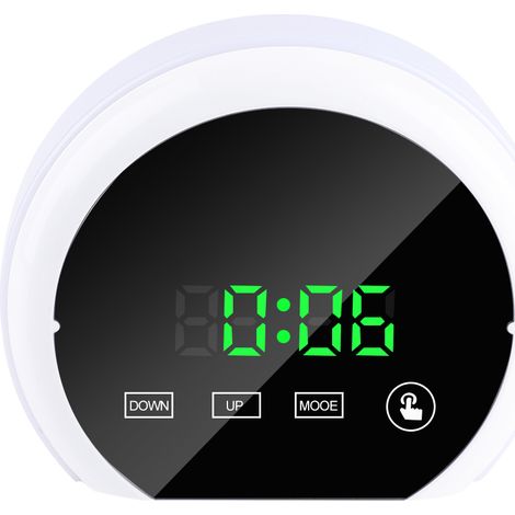 Réveil Numérique Avec Affichage LED - Horloge Murale Avec Fonction Thermomètre Intérieur Et Veilleuse LED Réglable - 1 Pièce (1/5)