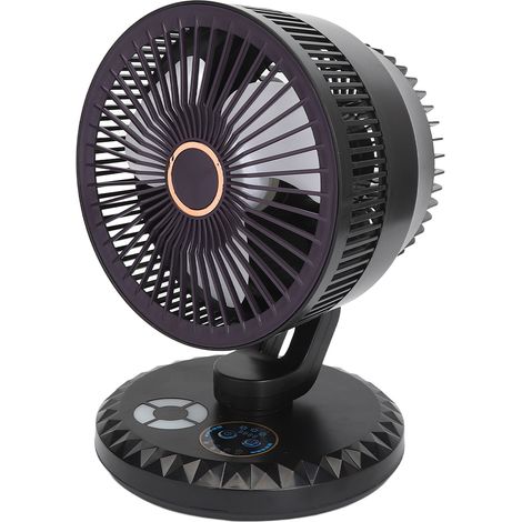 Petit ventilateur de bureau USB silencieux et puissant, 3 vitesses, circulation d'air réglable, idéal pour le bureau, la maison et les voyages (noir). (1/5)