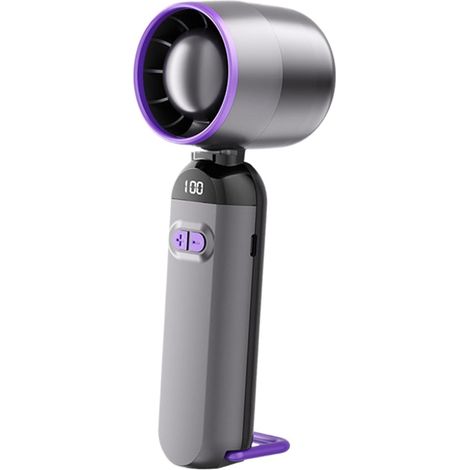 Ventilateur de voyage portable, rechargeable et silencieux, doté de 100 réglages de vitesse (18 x 5,5 x 6 cm) (1/5)