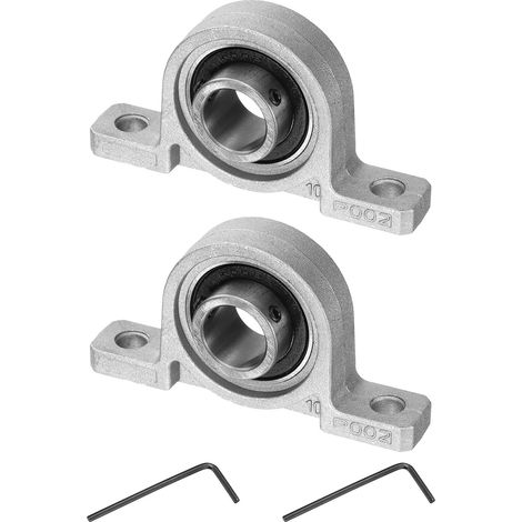 2pcs Paliers de Battement Montés Lisse KP002, Palier à Semelle Alésage 15mm pour Bride Roulement à Bille de Bloc Roue de Brouette Machine à Axe Imprimante 3D, P6(ABEC3) (1/5)