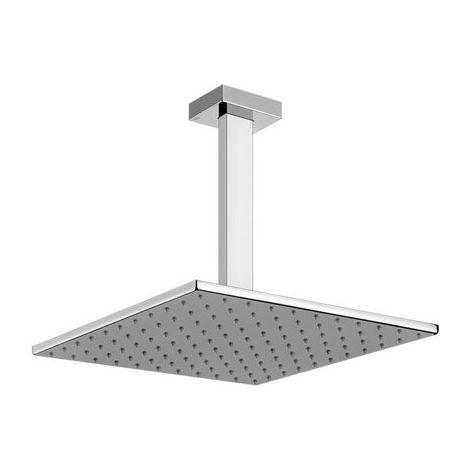 Gessi Rettangolo douche de tête anticalcaire 300x300 mm, avec