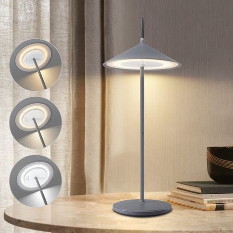 GBLY Lampada da tavolo senza fili , luce notturna a batteria ricaricabile - Set di 2 lampade da tavolo a LED da 1800 mAh, dimmerabili al tocco, nere, moderne, IP44 impermeabile, USB