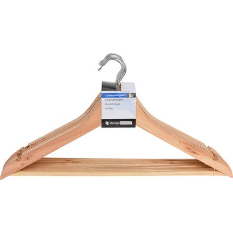 Set 8 cintres en bois, kh1000030, storage solutions