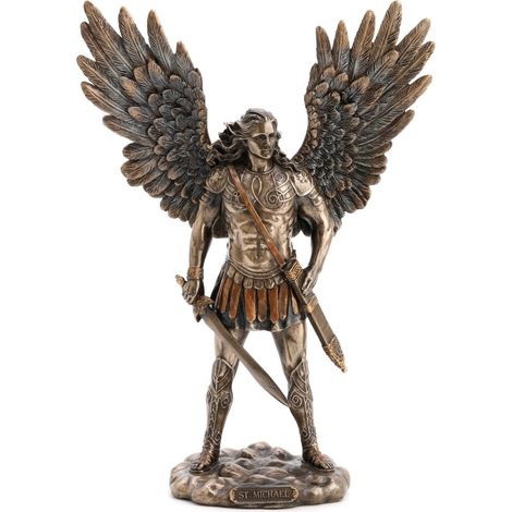 Signes Grimalt Figure de figure de personne Figure San Miguel Sword Gold Bronze 28x9x19cm 27370