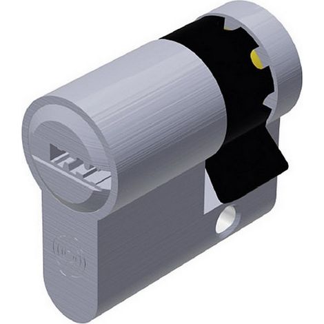 1PZ MEZZO CILINDRO CROMO SATINATO EVOK1 3 chiavi mm. 40 (30+10) (1/2)