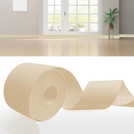 Plinthe Souple Autoadhésive 6m Beige Plinthe PVC Adhesive 50x20mm (1/5)