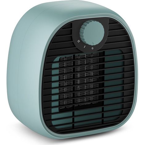 Mini chauffage électrique 1000 W pour table ou bureau, ventilateur de chauffage portable, idéal pour l'hiver (vert)-AquaForge