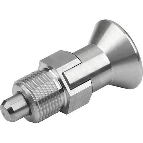 KIPP Arretierbolzen kurze Ausführung Gr. 9 D1=M06x0,75 D=3 Form C M. Rastnut (1/4)