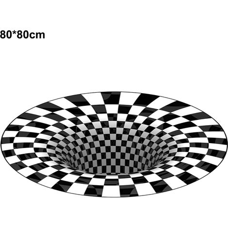 Tapis Décoratif 3D pour Salon, Bureau et Chambre - Moquette Ronde Moderne