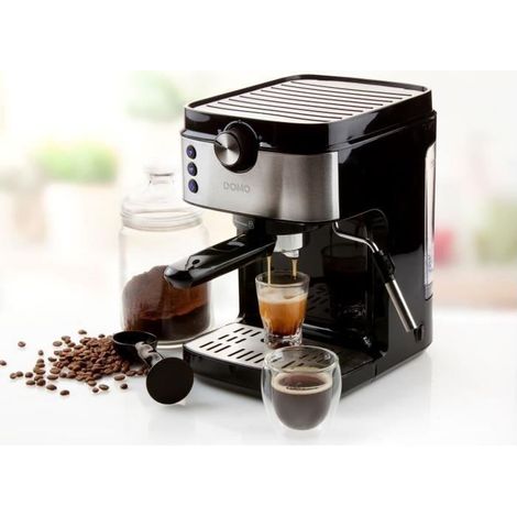 Cafetière expresso 1450W – Pression 19 bars – Réservoir 0,9 L pour 6 tasses – Café moulu – DO711K – Domo (1/5)