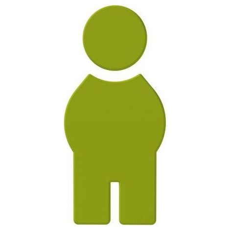 Symbole Homme SERIE 801 autocollant. Polyamid vert pomme
