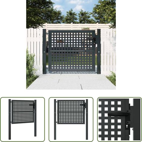 Stahl - Gartentor Anthrazit 100x75 cm Stahl (1/5)