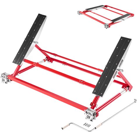 VEVOR Elevador de Vehículos Portátil Carga de 2000 kg, Elevación Rápida de Acero con Altura Máxima de 585 mm, Elevación Manual para Automóviles Ancho y Ruedas Ajustables, para Garajes, Talleres (1/5)