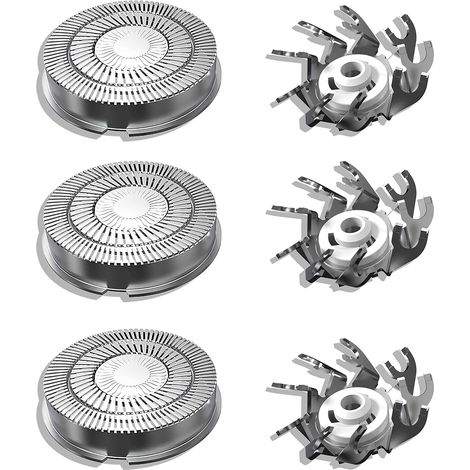 Têtes de rechange pour rasoirs électriques, lames de rechange étanches pour rasoir homme, lot de 3 (1/5)