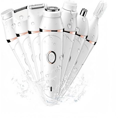 Épilateur pour femmes, épilation du visage pour femmes, rasoir corporel 7 en 1 indolore-AquaForge