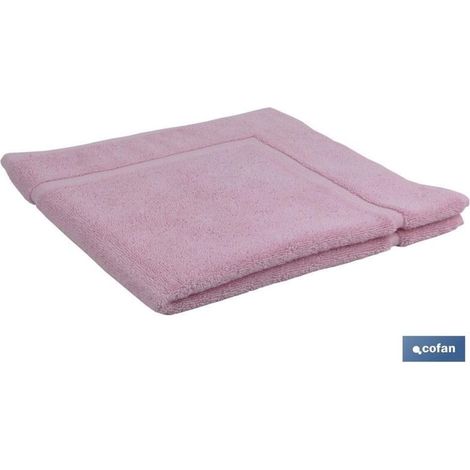 Tapis de bain rose clair Gr.1000 modèle fleur 60x60 cm (1/2)