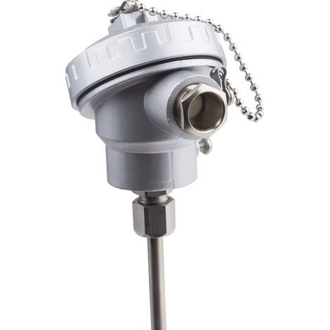 Capteur RTD PT100 RS PRO, Ø 6mm, L.250mm, +450°C max, Tête de connexion ( Prix pour 1 ) (1/2)