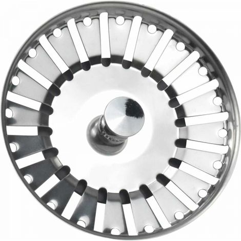 Bouchon Crépine Évier Acier Inox Ø84mm (1/5)