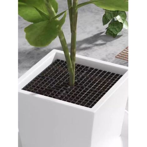 Lot de 4 grilles pour pots, plastique ABS, découpables 30cm, avec 40 piquets, intérieur et jardin (1/5)